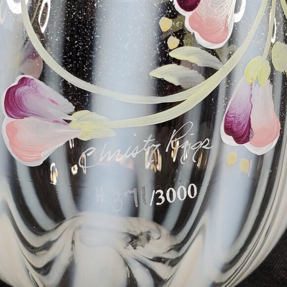 Fenton Art Glass Hand Painted Egg Limited Edition French Opalescent Milk glass - Picture 3 of 16